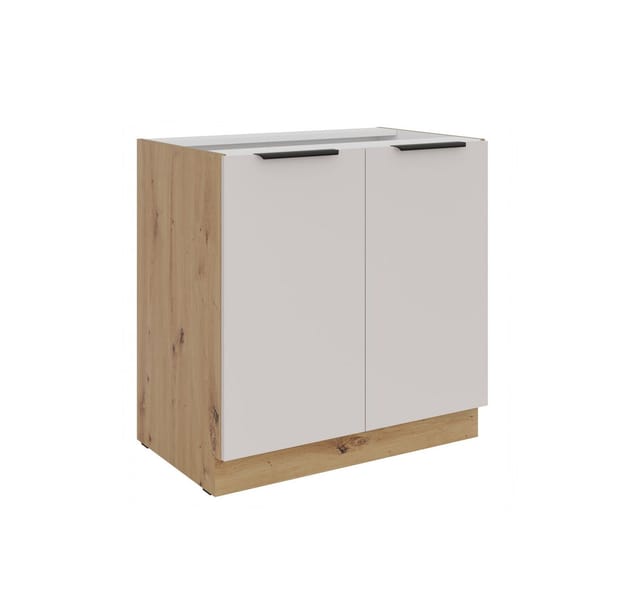 Küchen Unterschrank 80 cm Küche SOLANO Kaschmir beige Küchenzeile Küchenblock