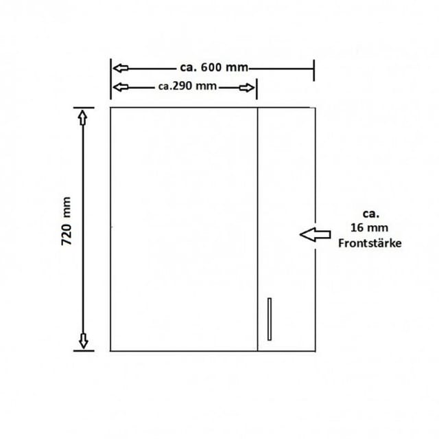 Küchen Eckhängeschrank 60x60 cm Küche SOLANO Kaschmir beige Küchenzeile