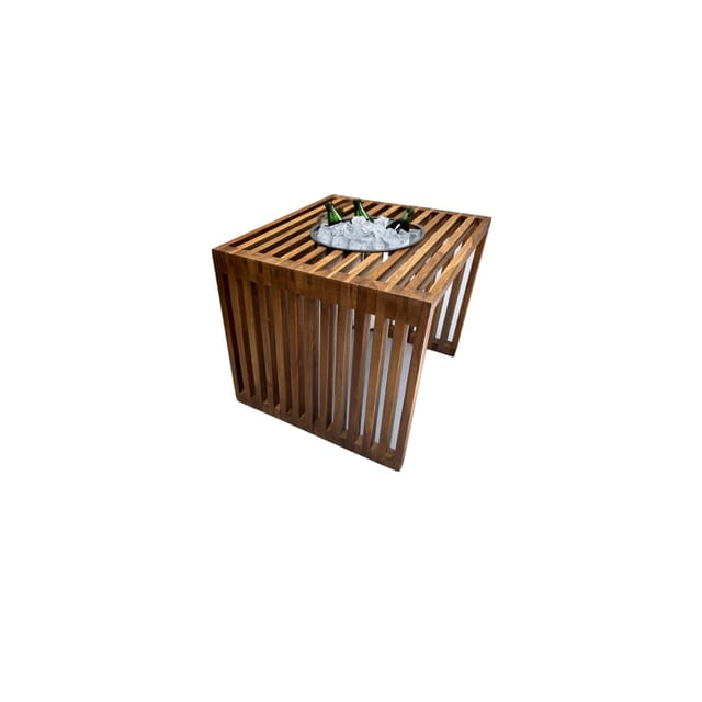 COOTAB COOLER TABLE 3-in-1 Loungetisch mit Edelstahl-Kühler Mykonos 40 cm