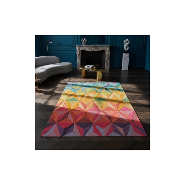 Luxus-Handgetufteter Wollteppich "Derwent Tilly" Multi-Farben. 160x230 cm Kadima Design
