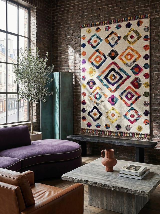 Bunter Pflegeleichter Teppich "Arun Kim" im Berber-Stil. 120x170 cm Kadima Design