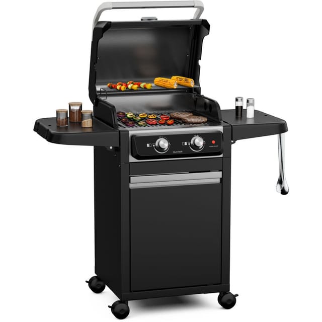 ElectricPro Elektrogrill Leistungsstark Klappbare Seitentische Thermometer integriert