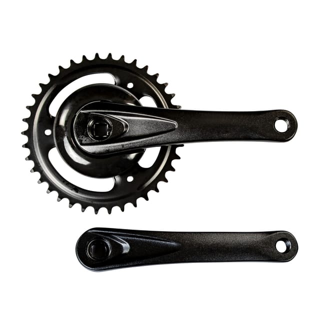 Prowheel Fahrrad Kurbel einfach Kurbelgarnitur 170 mm Fahrradkurbel 38 Zähne Vierkant E Bike