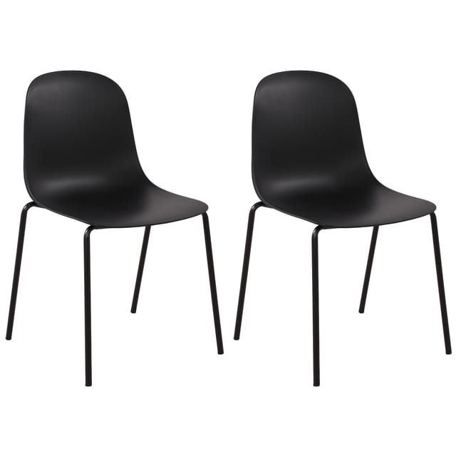 CLP 2er Set Stühle Hardin, stapelbare Gartenstühle, wetterfest und UV-beständig, Outdoor-Stuhl für Balkon, Terrasse und Esszimmer