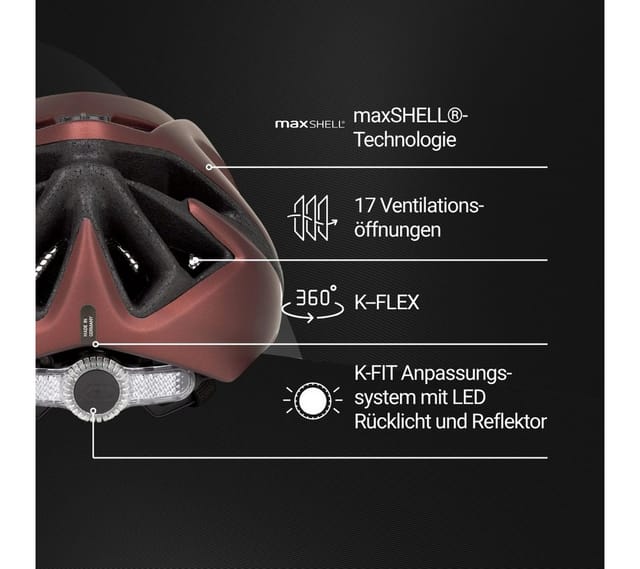 KED MTB Fahrradhelm SPIRI II TREND, braun