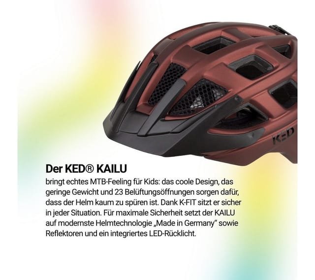 KED Kinder - Fahrradhelm Kailu, braun