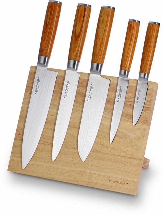 Damastmesser Set 6tlg, inkl Messerblock