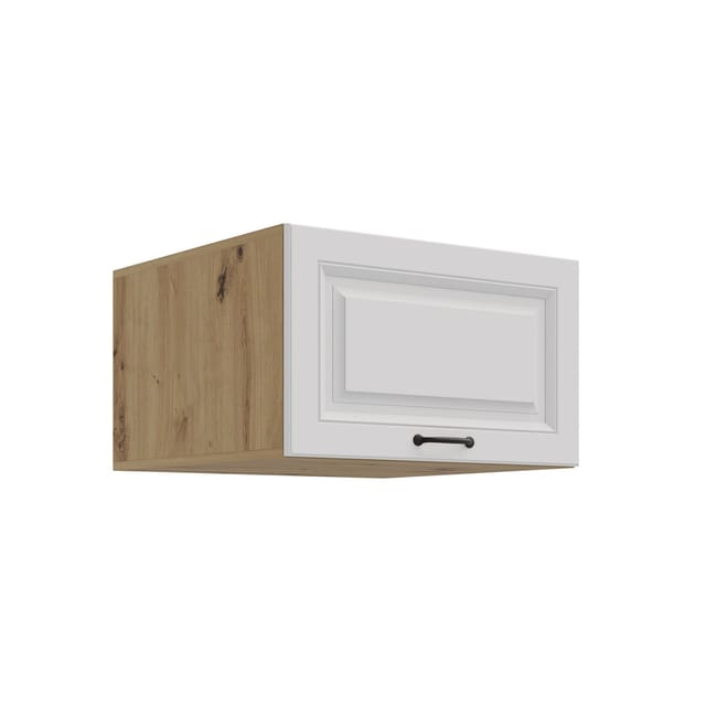 Aufsatzschrank Hochschrank 60 cm STILO Weiss Küchenzeile Küchenblock Küche