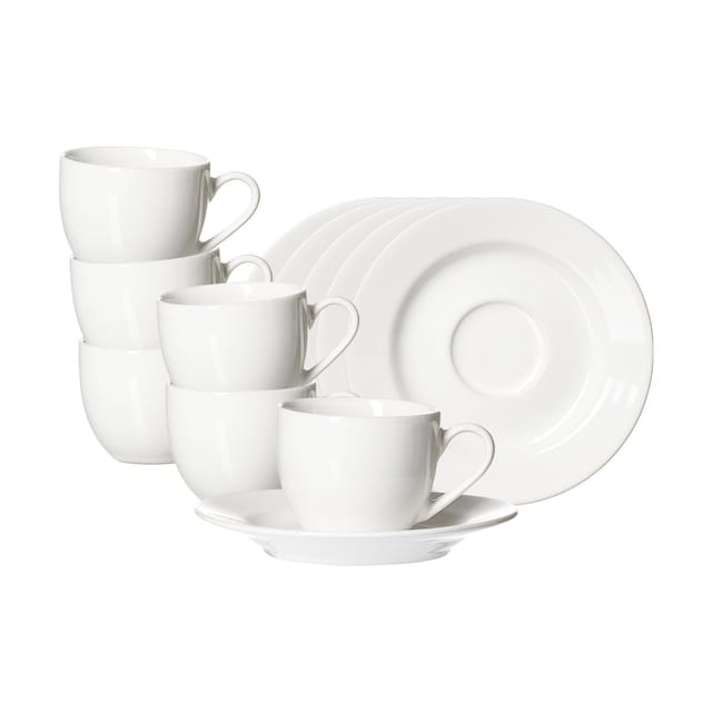 Ritzenhoff & Breker Espressotassen mit Untertassen Volos 90 ml 6er Set