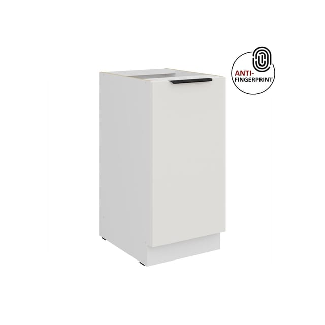 Küchen Unterschrank 40 Küche ARIA Weiss ultra matt Anti Fingerprint Küchenzeile
