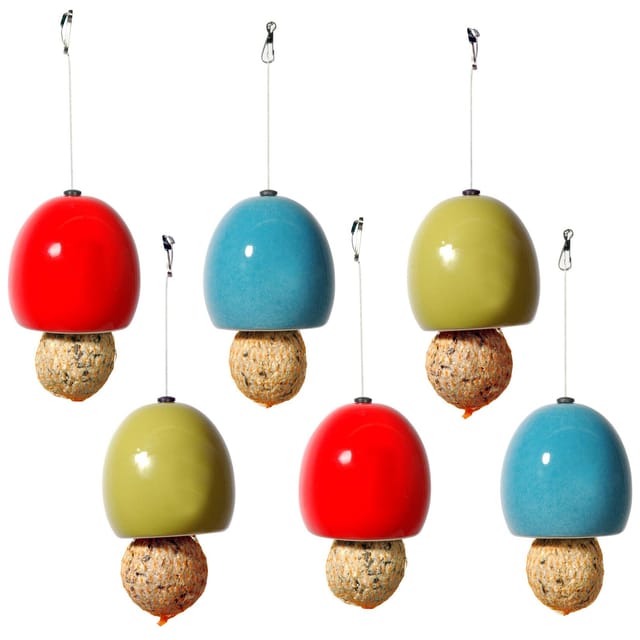Luxus-Vogelhaus Keramik-Futterspender "Knödel