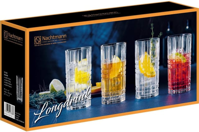 Nachtmann Longdrinkgläser Square 445 ml 4er Set