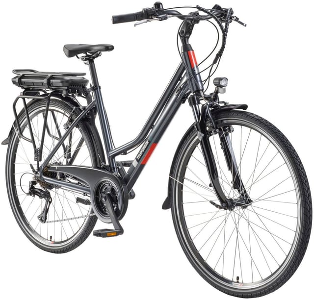 Telefunken Trekking E-Bike Elektrofahrrad 28 Zoll 21-Gang Kettenschaltung Heckmotor 250W 536,5Wh Akku Pedelec XT485 Damen