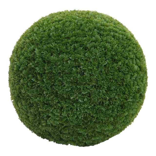 Künstlicher Busch MCW-O96, Thujakugel Dekopflanze Kunstpflanze Lebensbaum künstlich, Outdoor, Polyethylen Ø 52cm
