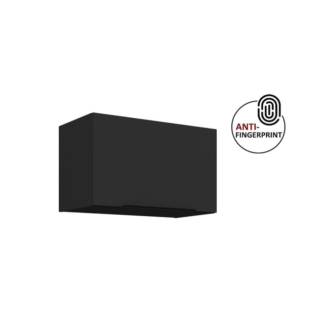 Küchen Hängeschrank 60 Küche ARIA Schwarz matt Küchenzeile Anti Fingerprint