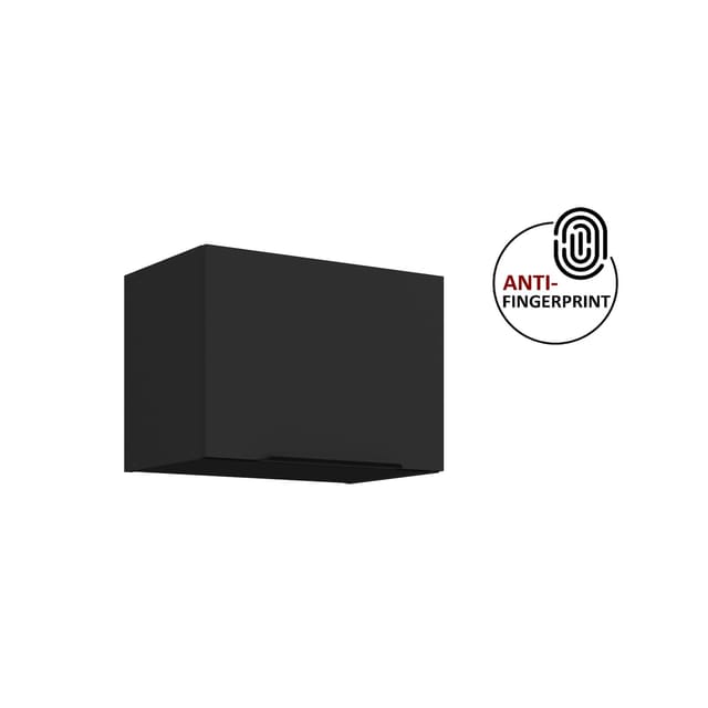 Küchen Hängeschrank 50 Küche ARIA Schwarz matt Küchenzeile Anti Fingerprint
