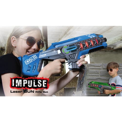 JAMARA Impulse Laser Gun Rifle Set blau/grün