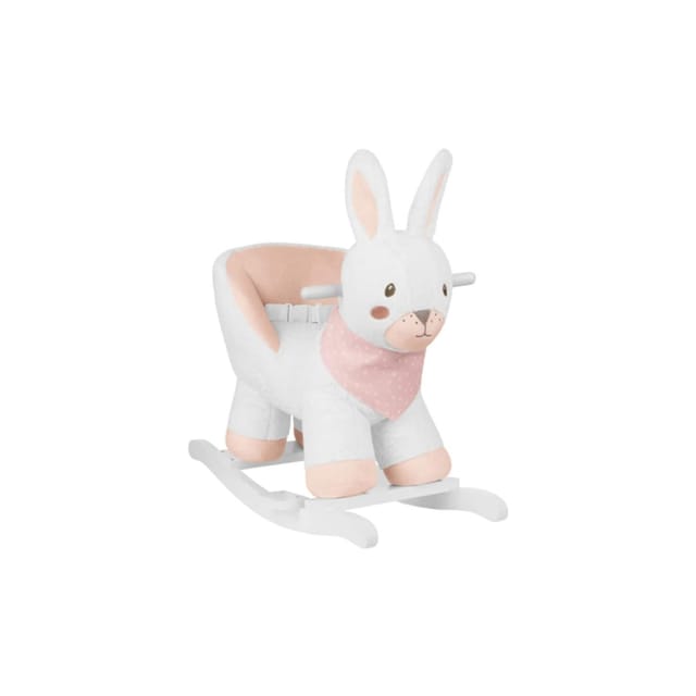 Kikka boo Schaukeltier Hase mit Sitz, Rückenlehne, Holzgriffe, Kufen, bis 30 kg rosa