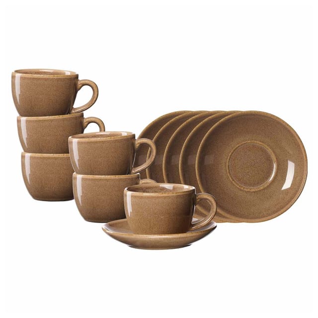 Ritzenhoff & Breker Kaffeetassen mit Untertassen Sahara 230 ml 6er Set