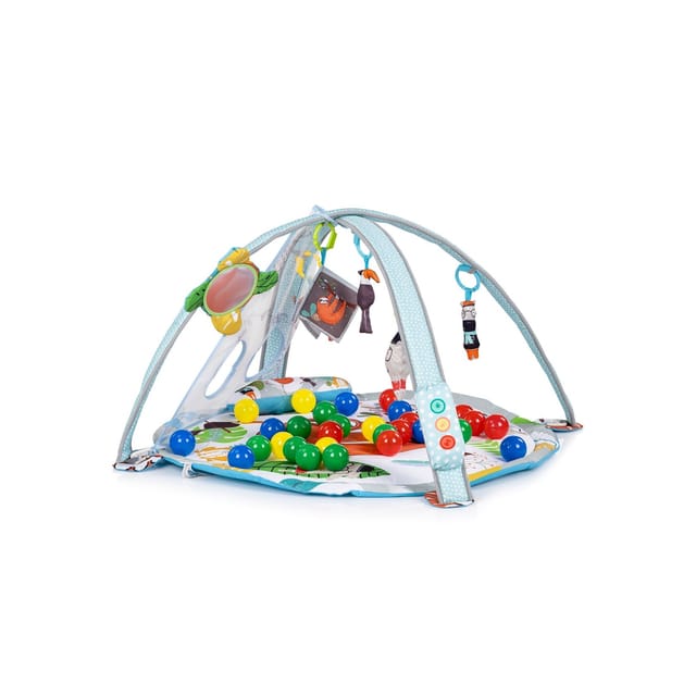 Chipolino Spielbogen Jungle Musik, Licht, Bälle, Krabbeldecke, hängende Figuren hellblau
