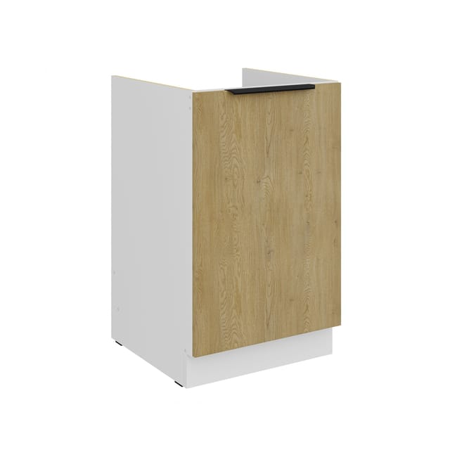 Küchen Spülenunterschrank 50 cm CREMONA Eiche hell Küche Küchenzeile Küchenblock