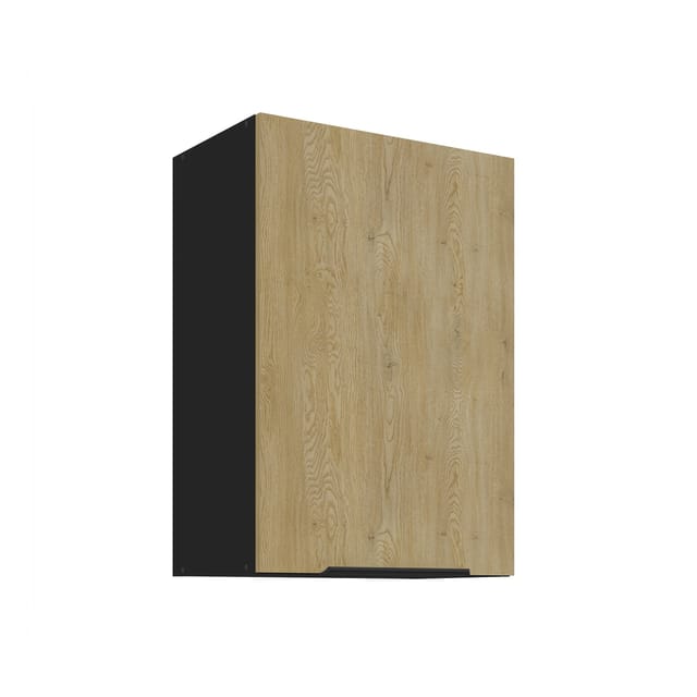 Küchen Hängeschrank 50 cm CREMONA Eiche Schwarz Küche Küchenzeile Küchenblock