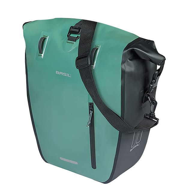 BASIL Fahrrad-Einzelpacktasche Rivo M MIK Hooks, silbergrün