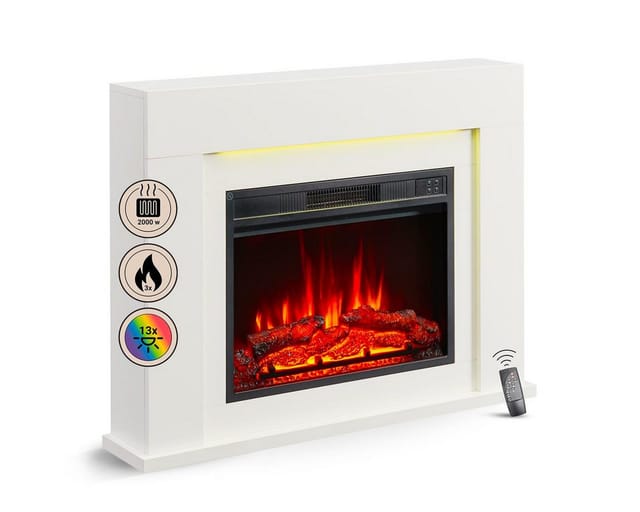 BALDERIA Elektrokamin Finn Design - Standkamin, Heizung 2000 W, weiss