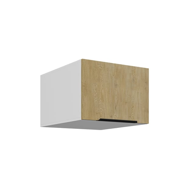 Aufsatzschrank Hochschrank 50 cm CREMONA Eiche Küchenzeile Küchenblock Küche