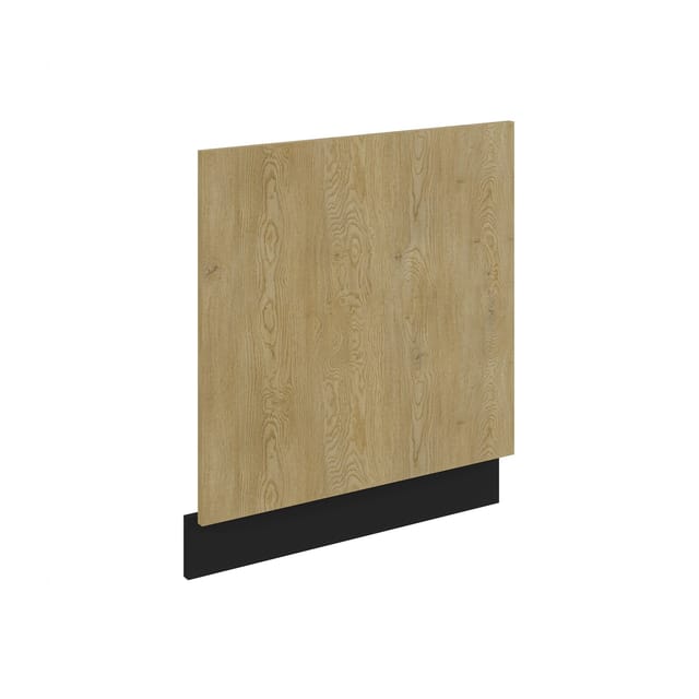 Frontblende für integrierten Geschirrspüler 60 cm Küche CREMONA Eiche + Schwarz