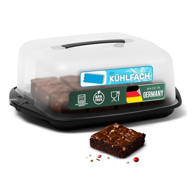 Novaliv 3er-Set Kuchen-Transportbox (Rechteckig 38 x 33 x 15 cm), Aufbewahrungsbox mit Deckel für Kuchen & Torten, Tortentransportbox Tortenglocke Tortenbehälter, Zubehör Box Dessert Aufbewahrung