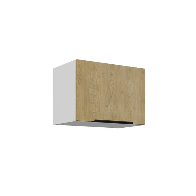 Küchen Kurzhängeschrank 50 cm CREMONA Eiche hell + Weiß Küche Küchenzeile