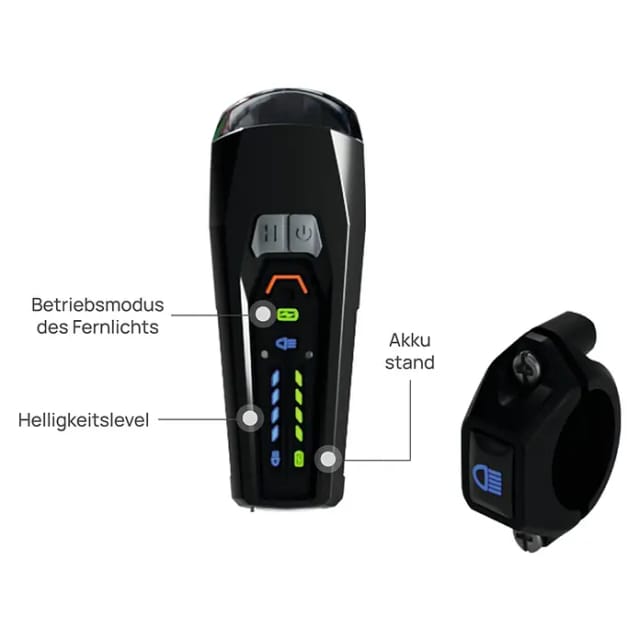 Cartrend Akku Frontlicht PLUS+ 100 Fernlicht