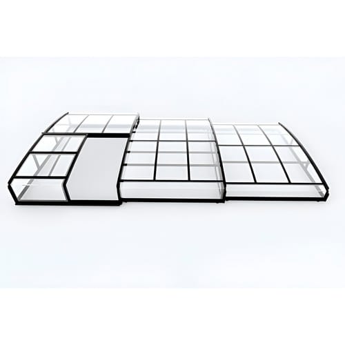Poolüberdachung "Aqualina" aus Aluminium, ca. 6,63 x 4,26 x 0,92 cm