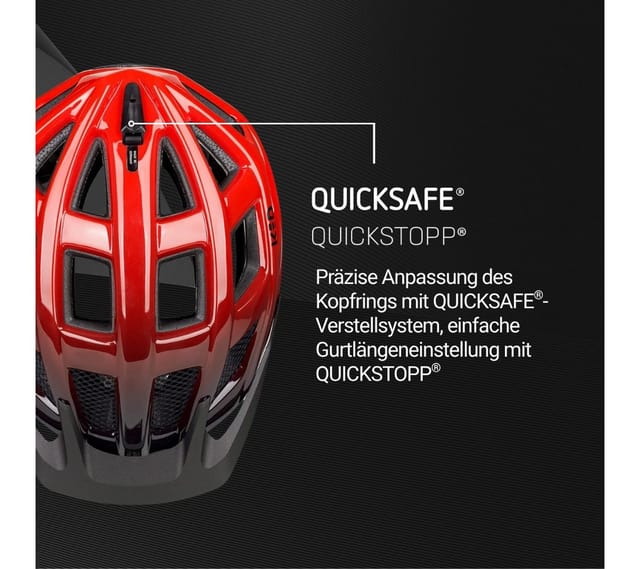 KED MTB Fahrradhelm Crom, rot/schwarz