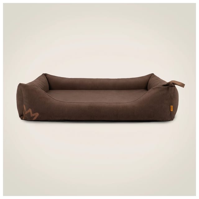 Rudelkönig Hundebett Koye waschbar & robust – Orthopädisches Hundebett für alle Hunde - Braun in Größe L