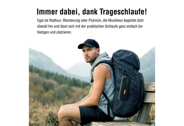 LEICKE DAB+ Radio Tube tragbarer Bluetooth Lautsprecher mit RGB-LED Lichter