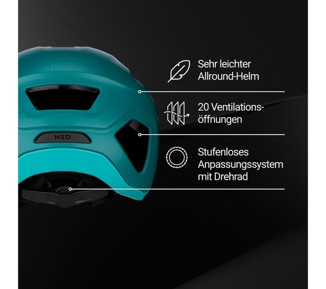 KED MTB -Fahrradhelm EMBRACE, Teal Matt