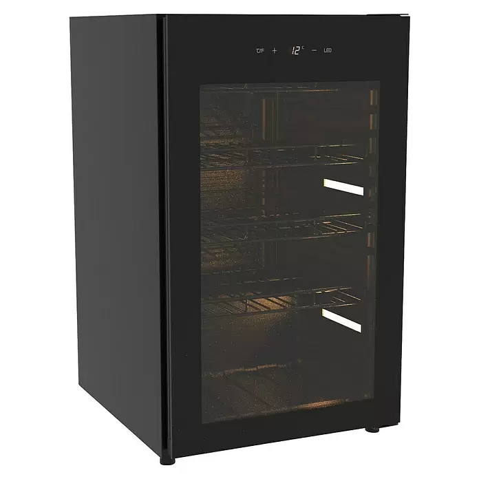 PKM Weinklimaschrank WKS57DO - Schwarz; Lagerkapazität 57 Flaschen, Touch Control; Maße (HxBxT in cm): 83,00 x 49,50 x 55,50