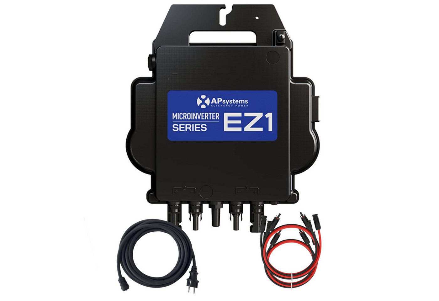 AP Systems Mikro-Wechselrichter 800 W EZ1-M-EU für Balkonkraftwerk, IP67 wetterfest, Plug&Play Installation, 2 MPPT, Bluetooth & WIFI, inkl.5m Anschlusskabel & 4x1m Solar-Verlängerungen Micro Inverter