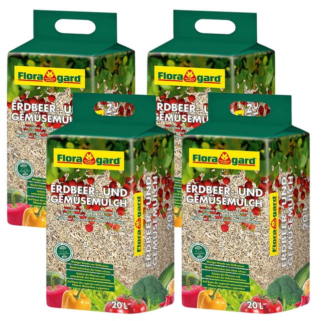Floragard Erdbeer- und Gemüsemulch 80 L