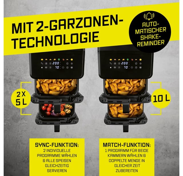 GOURMETmaxx Heißluft-Fritteuse 2400W