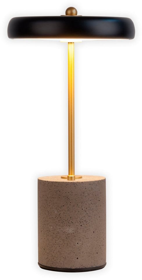 Näve Akku Tischleuchte "SETA" H: 30cm schwarz