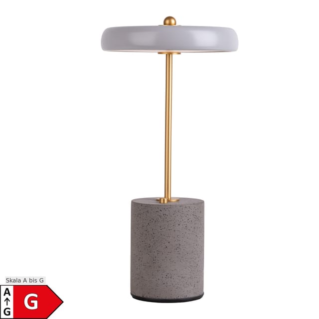 Näve Akku Tischleuchte "SETA" H: 30cm grau