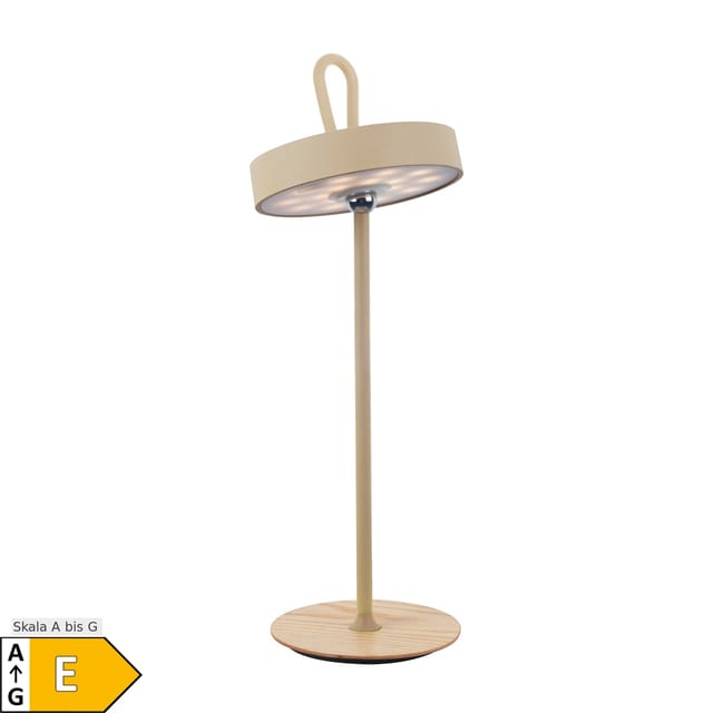 Näve LED-Akku-Tischleuchte "ELLI" frost almond