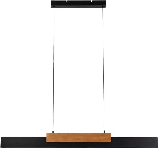 Näve LED Pendelleuchte "WIEBKE" L: 120,5cm schwarz/braun