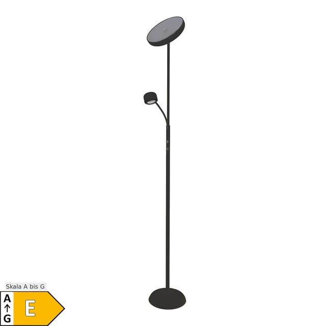 Näve LED Stehleuchte "ROMIS" mit Lesearm schwarz