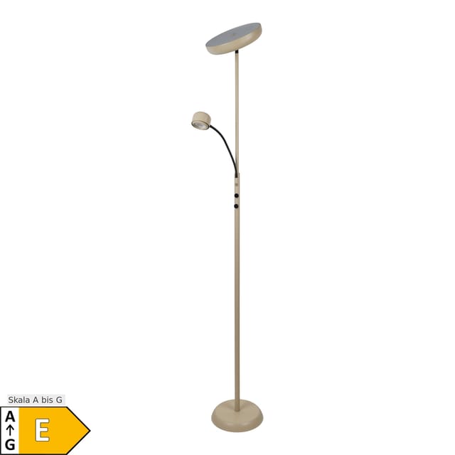 Näve LED Stehleuchte "ROMIS" mit Lesearm H:180cm frosted almond
