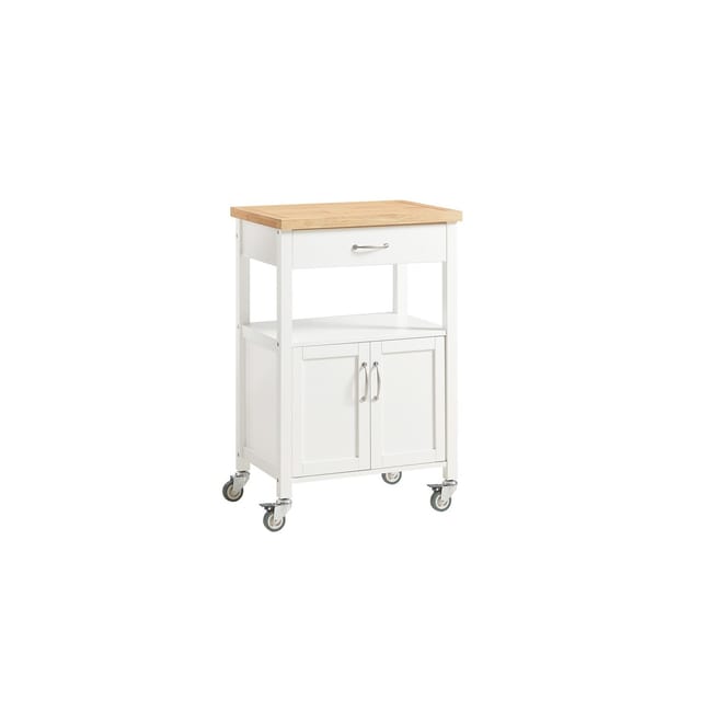 SoBuy Küchenwagen mit 1 Schublade Weiß 60x44,5x91,5cm Funktional
