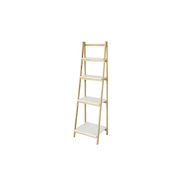 SoBuy Bücherregal mit 4 Fächern Holzfarbe 41,5x34,5x140cm Modern
